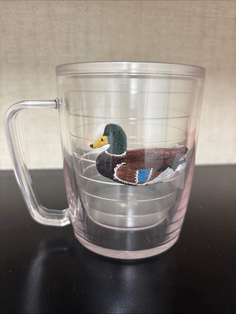 Vintage Tervis 20 Oz Mallard Duck Embroidered Insulated Handled Mug